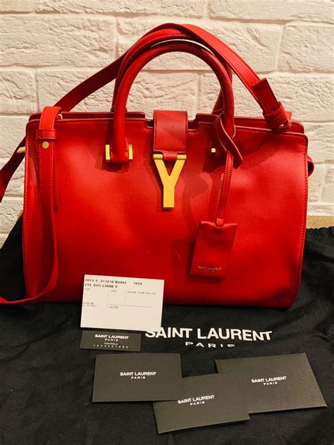 ysl sac ligne y red|WOMEN'S Y BAG .